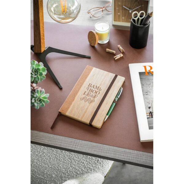 ORWELL. A5 notebook in bamboo and cork sheets with lined sheets
