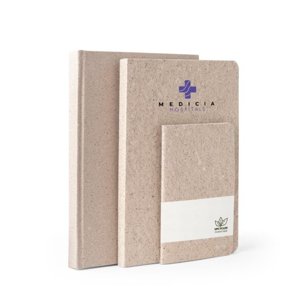 93290_a-logo TEAPAD SEMI-RIGID. A5 notepad with semi-rigid cover made from tea leafs waste (65%)