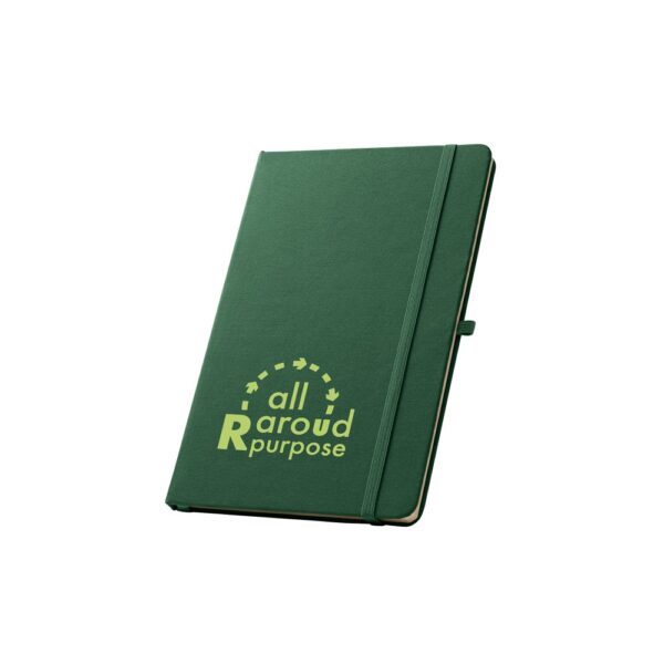 ANNE. A5 notebook in recycled polyester (100% rPET) with lined pages