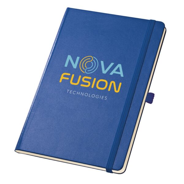 93494_114-logo TWAIN. A5 notebook with lined sheets in ivory color