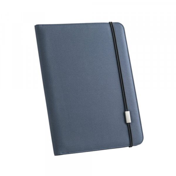93580_104 EMERGE FOLDER II. A4 folder in recycled polyester (100% rPET) 300D with elastic closure