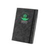 BALDWIN. A5 notepad with recycled felt cover (100% rPET) and lined pages in 100% recycled paper