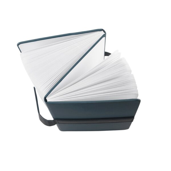 93654_104-f SANDERSON. A5 notepad in PU (50% recycled) with two blocks: lined pages and plain pages