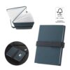 93654_set SANDERSON. A5 notepad in PU (50% recycled) with two blocks: lined pages and plain pages