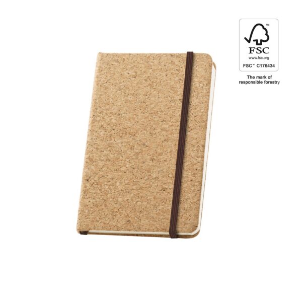 HAWKINS. Pocket cork notebook with 160 plain pages