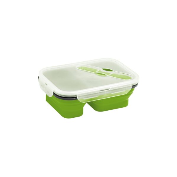 93848_119 DILL. Lunch Box. Retractable hermetic box in silicone and PP (480 and 760 mL)