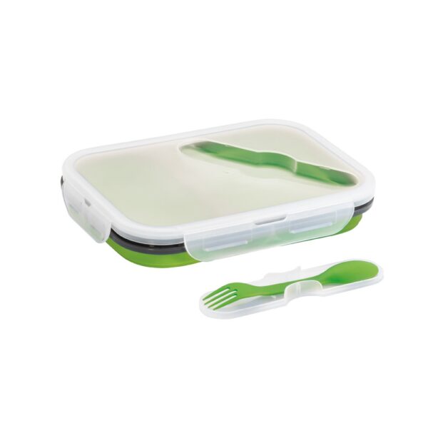 93848_119-d DILL. Lunch Box. Retractable hermetic box in silicone and PP (480 and 760 mL)