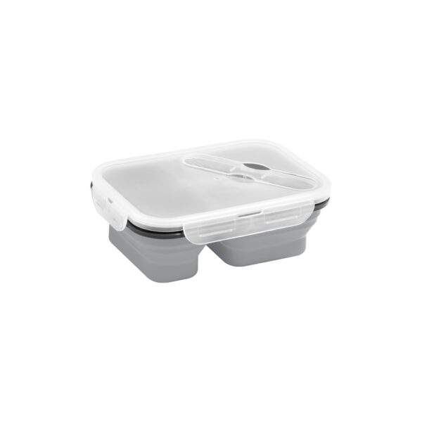 93848_123 DILL. Lunch Box. Retractable hermetic box in silicone and PP (480 and 760 mL)