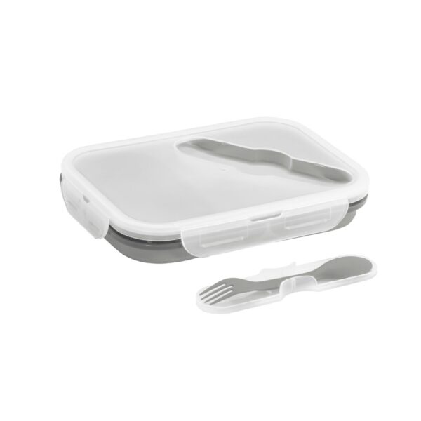 93848_123-d DILL. Lunch Box. Retractable hermetic box in silicone and PP (480 and 760 mL)