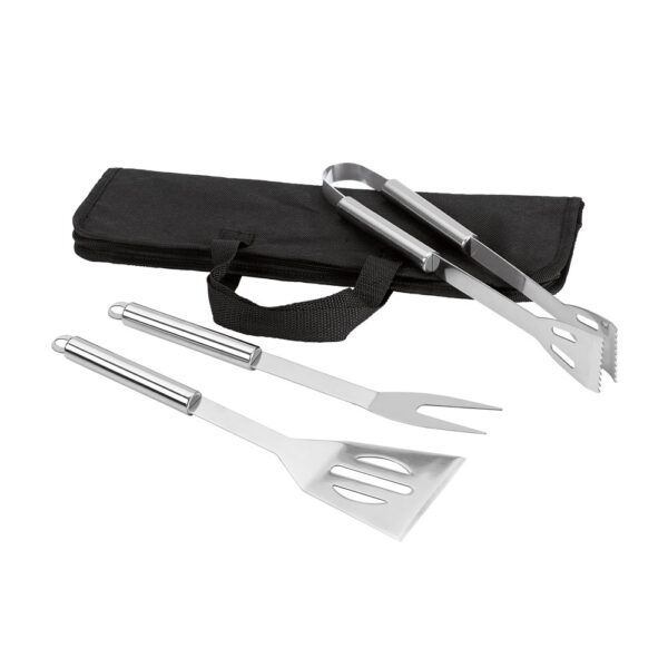 93998_set SOARES. Barbecue set with 3 stainless steel pieces