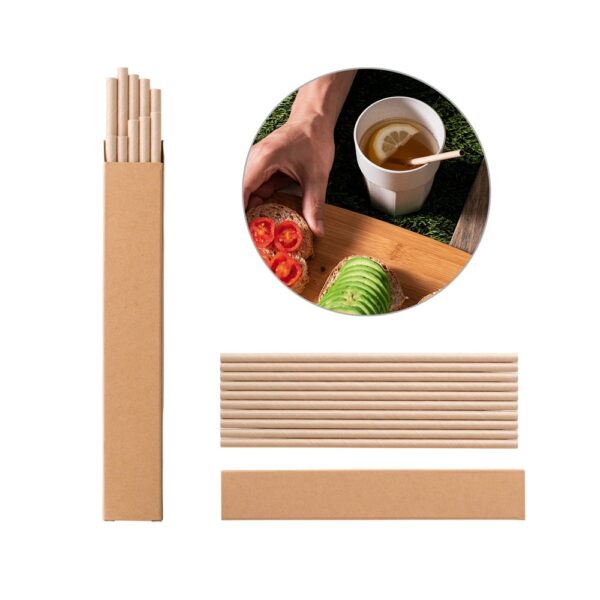 94098_set LAMONE. Set of 10 kraft paper straws