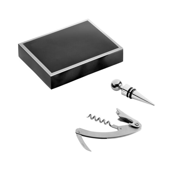 94191_set BARREL. Zinc and stainless steel wine set