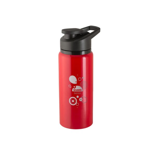SHAWN. Sports bottle in 100% recycled aluminium 660 mL