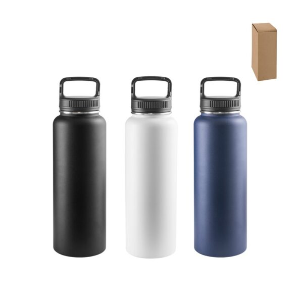94283_set SINNER. 90% recycled stainless steel bottle with a large capacity of up to 1200 mL