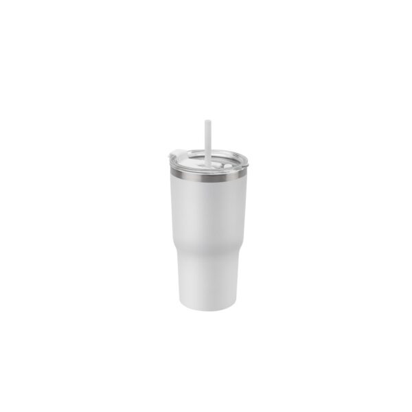 JOYNER M. Compact stainless steel travel cup (91% recycled) with vacuum insulated double wall and matt finish 600 mL