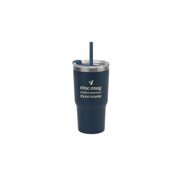 JOYNER M. Compact stainless steel travel cup (91% recycled) with vacuum insulated double wall and matt finish 600 mL