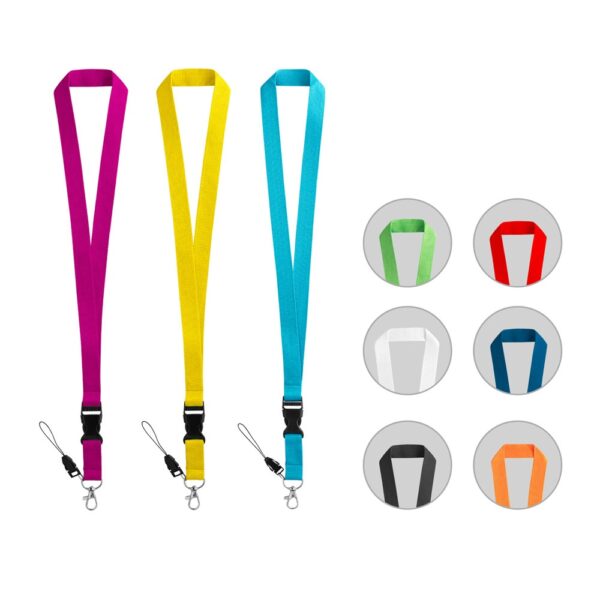 94401_set ANQUETIL. Polyester lanyard with metal carabiner
