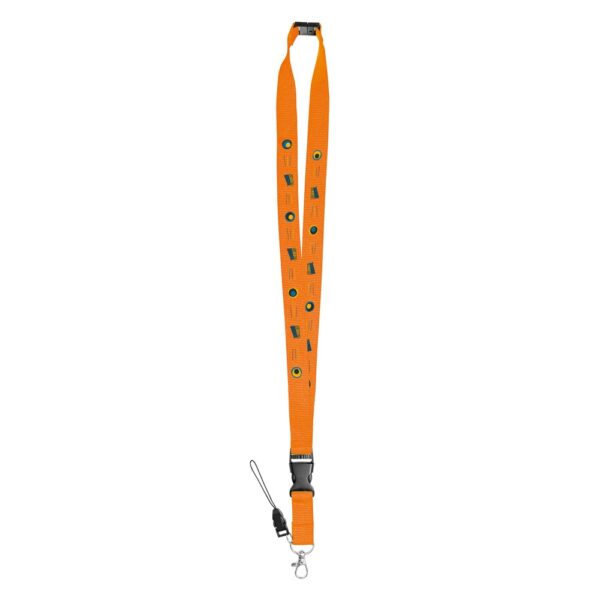 MURRAY. Polyester lanyard with metal carabiner