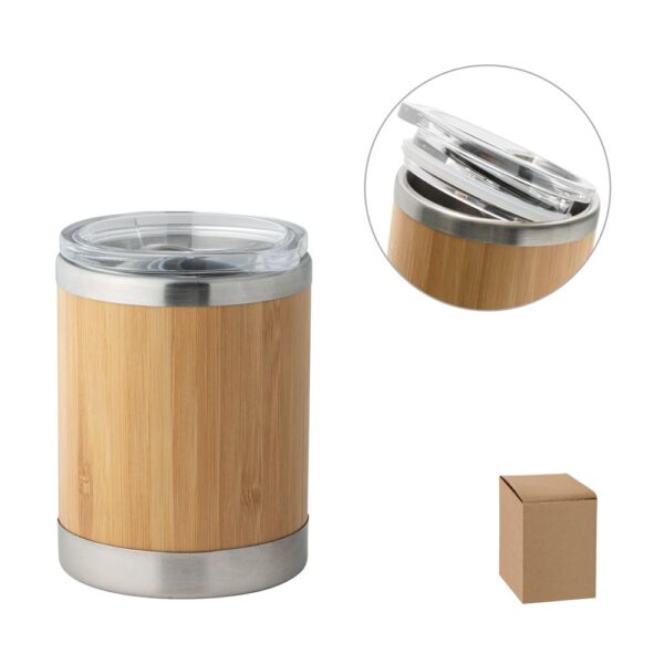 94761_set LYCKA. Bamboo and stainless steel cup 350 mL