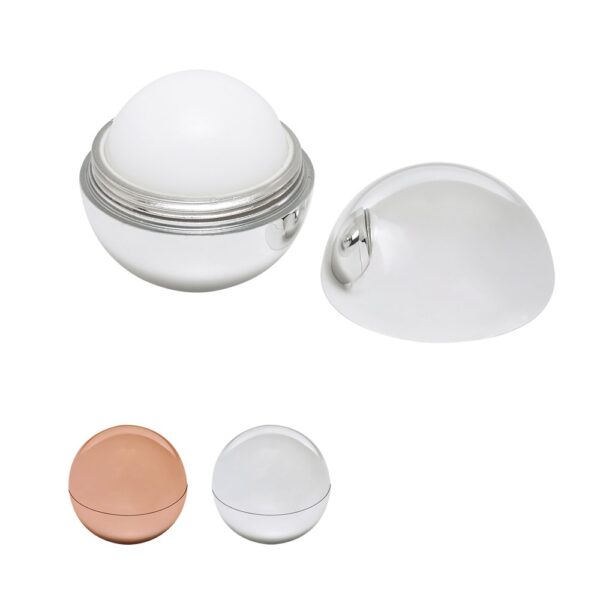 ALBA. Lip balm with ABS round-shaped packaging