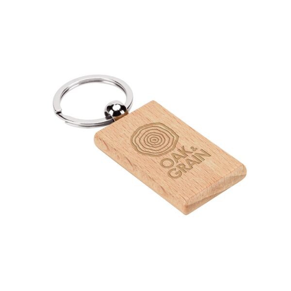 STEWIE. Rectangular keyring in beech wood
