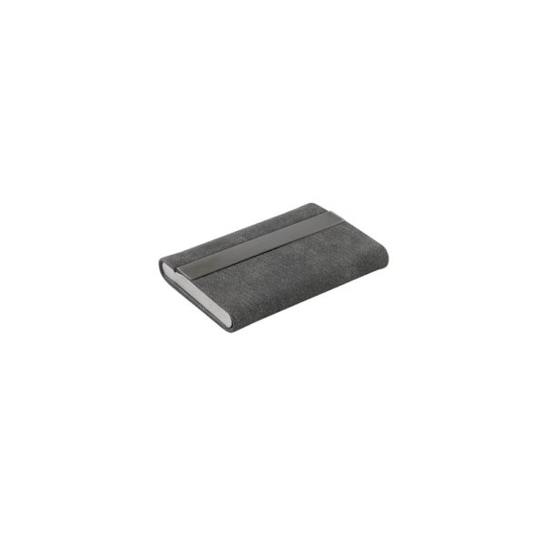 VAUGHN. Set consisting of a card holder and a key holder, both made of metal and recycled polyester (30% rPET)
