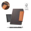 TAGORE A5. A5 diary in leather (58% recycled)