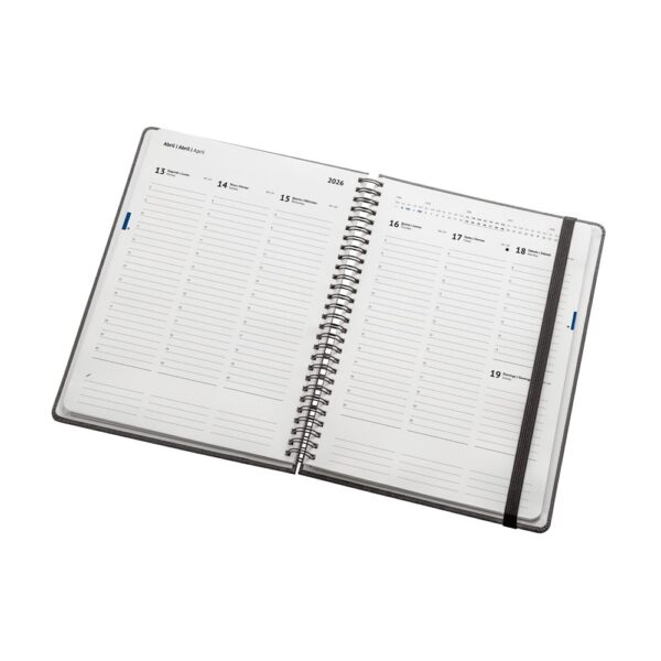 96216_103-c SIMMEL B5. B5 diary with rings in leather (58% recycled)
