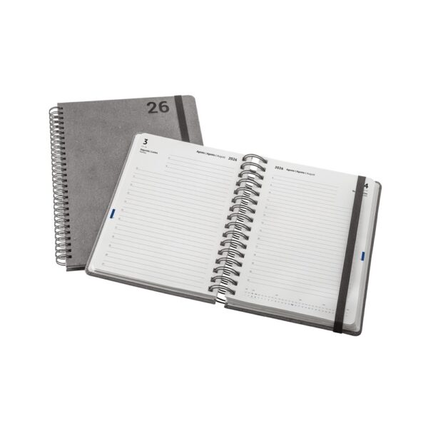 96216_c SIMMEL B5. B5 diary with rings in leather (58% recycled)