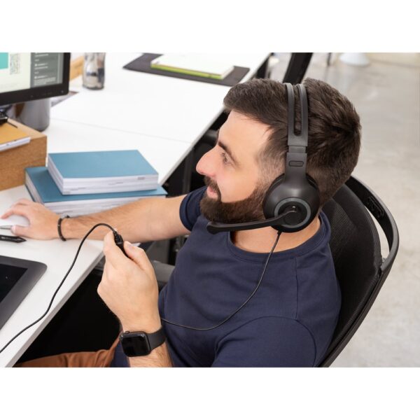 97088_amb KILBY. Adjustable headphones with microphone in ABS and PP