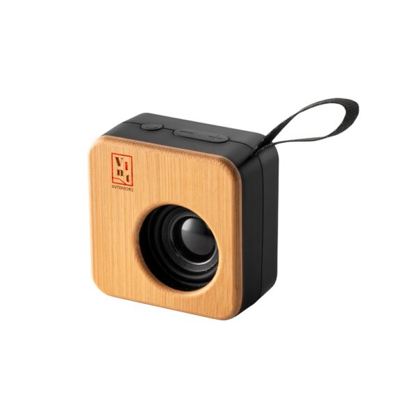 97098_103-logo MAYER. Portable 3W speaker with 4h battery life in bamboo and recycled ABS (100% rABS)