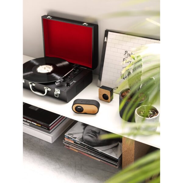 97098_amb MAYER. Portable 3W speaker with 4h battery life in bamboo and recycled ABS (100% rABS)