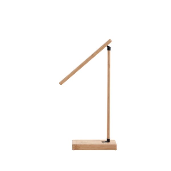97122_160-c MOREY. Folding desk lamp with 15W superfast wireless charger in bamboo