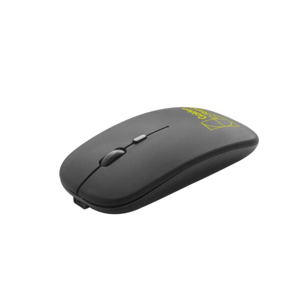 97129_103-logo KHAN. Wireless mouse with 500mAh battery in recycled ABS (100% rABS)