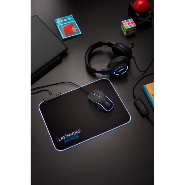 THORNE MOUSEPAD RGB. Gaming mouse mat with RGB LED lights in polyester