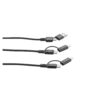 BERTOZZI. Super-fast 6-in-1 USB cable made from recycled aluminum (20%) and recycled PET (4%)