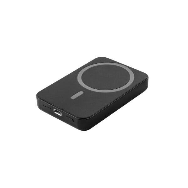 AMPERE 5. 5.000 mAh magnetic power bank with 15W superfast wireless charger in recycled ABS (100% rABS)