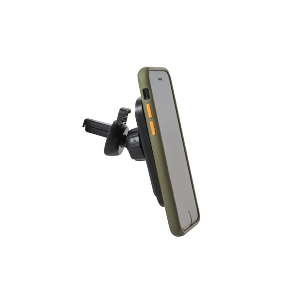 KOCH. Car smartphone holder with wireless magnetic charger 15W in recycled ABS (100% rABS)