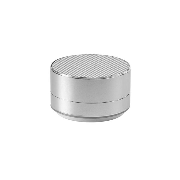 FLOREY. Portable 3W speaker with 4h battery life in recycled aluminium (100% rAL) and recycled ABS (100% rABS)