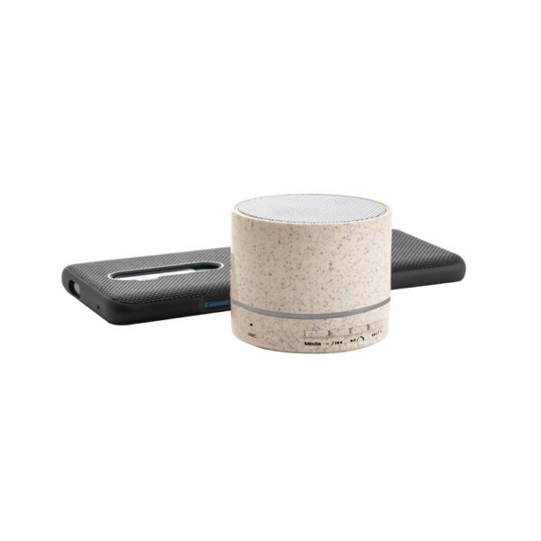 97930_160-d RE-LINEU. 3W portable speaker with 4h30m battery life in straw fibre and recycled ABS (100% rABS)