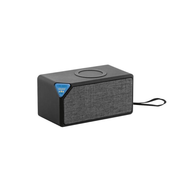 GRUBBS. ABS portable speaker with wireless charging