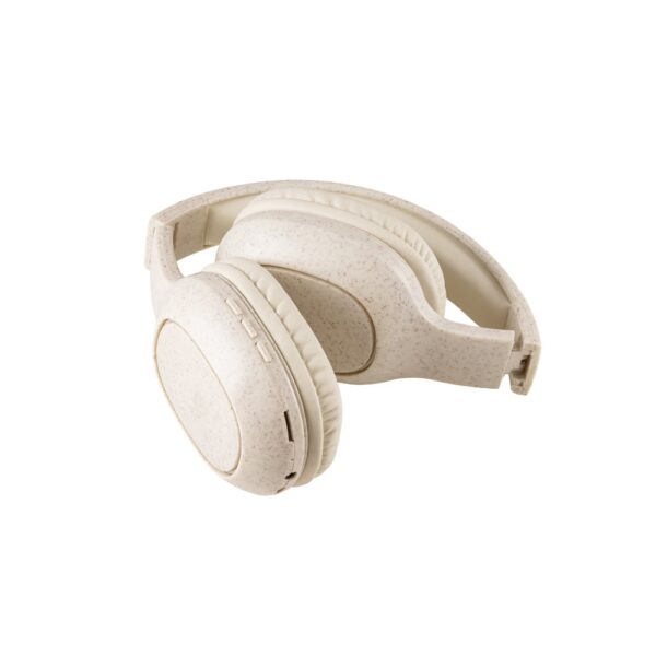 FEYNMAN. Foldable wireless headphones with 4-hour battery life in wheat straw and ABS