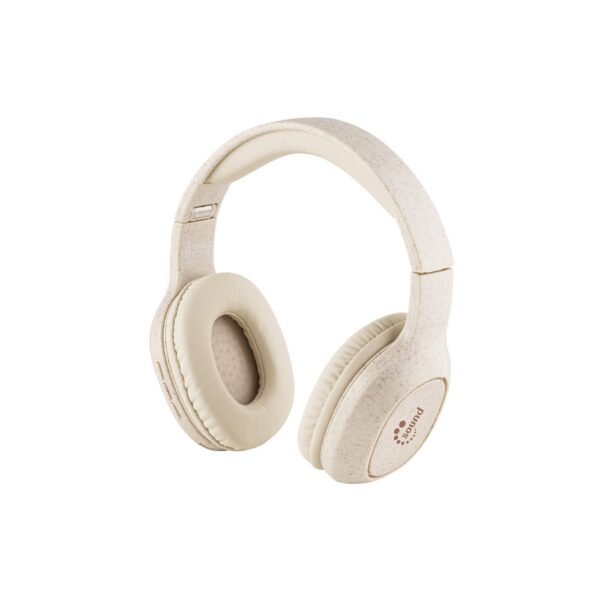 FEYNMAN. Foldable wireless headphones with 4-hour battery life in wheat straw and ABS