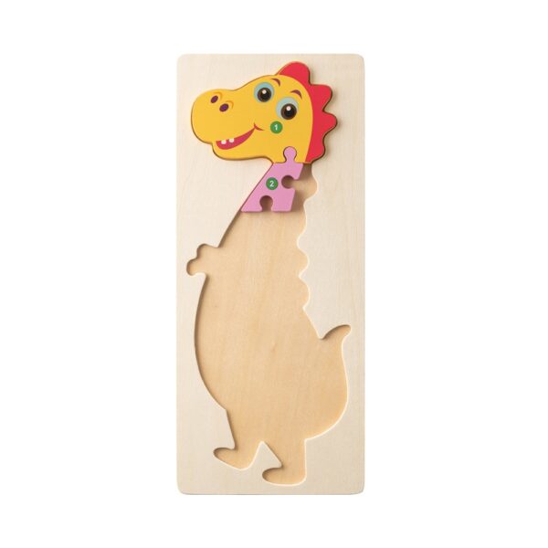 DIPLODOCO. Dinosaur-shaped puzzle in pine plywood