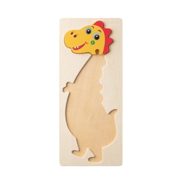 DIPLODOCO. Dinosaur-shaped puzzle in pine plywood
