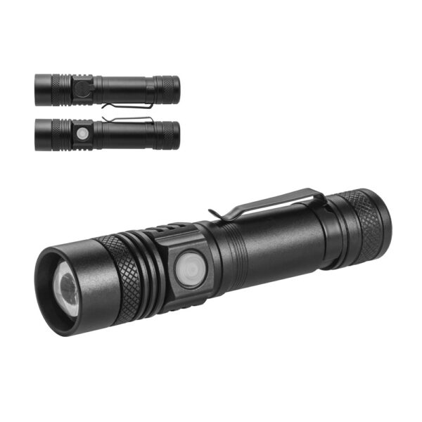 98147_set UNGAR. 5 W rechargeable recycled aluminium (100% rAL) torch