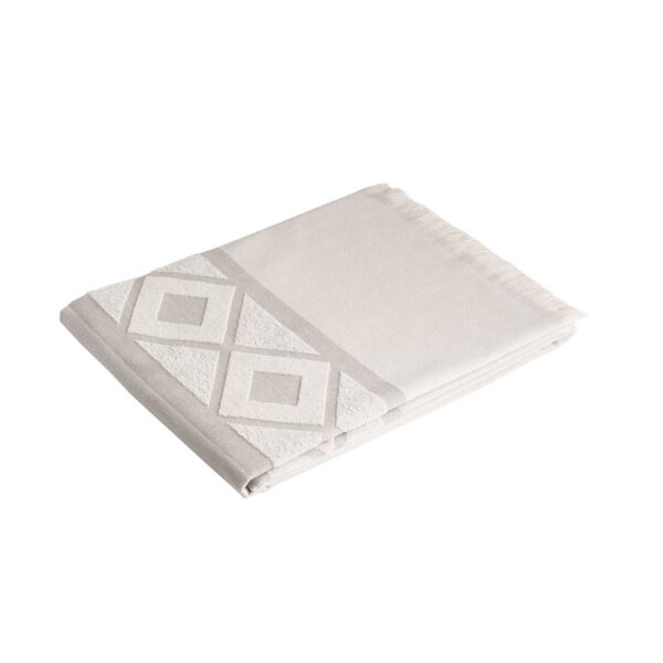 99046_123 MALEK. Multifunctional bath towel (350g/m²) made of light and resistant cotton (85%) and recycled cotton (15%)