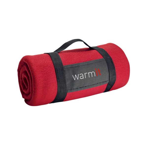 THORPE. Fleece blanket with removable handle (180 g/m²)
