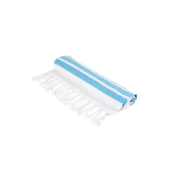 SARDENHA. Beach towel in cotton (70% recycled) and polyester (30% recycled) (180 g/m²)