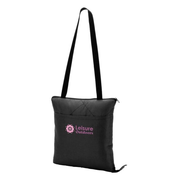 99162_103-logo GRADY. Foldable picnic blanket in rPET and PEVA